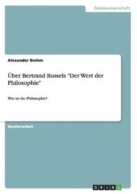 bokomslag ber Bertrand Russels &quot;Der Wert der Philosophie&quot;
