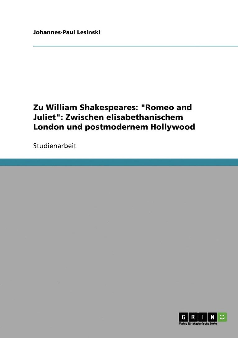 Johannes-Paul Lesinski - Zu William Shakespeares, Häftad