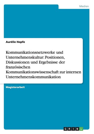 bokomslag Kommunikationsnetzwerke und Unternehmenskultur