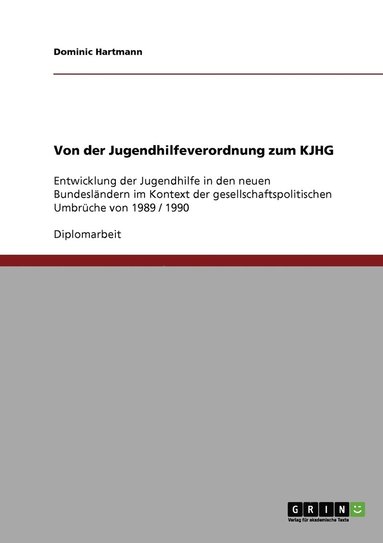 bokomslag Von der Jugendhilfeverordnung zum KJHG