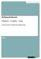 bokomslag Chanson - Couplet - Song