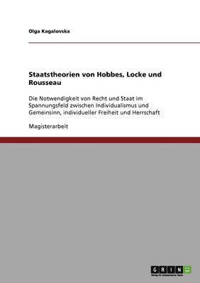 bokomslag Staatstheorien von Hobbes, Locke und Rousseau