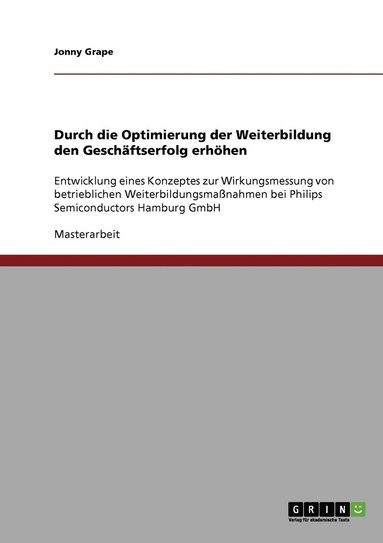 bokomslag Durch die Optimierung der Weiterbildung den Geschaftserfolg erhoehen