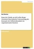 bokomslag Kann der Glaube an sich selbst Berge versetzen? Eine kritische Untersuchung des Konzepts der Selbstwirksamkeit im organisationalen Kontext