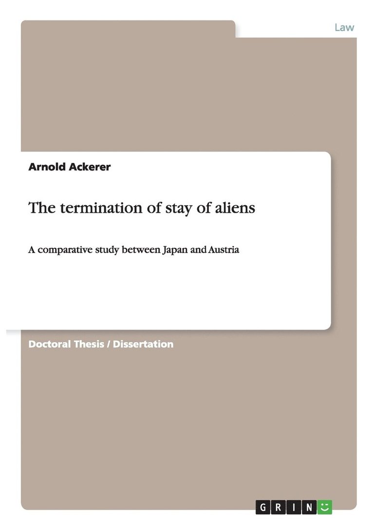 The Termination of Stay of Aliens 1