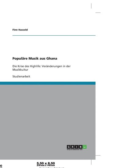 bokomslag Populre Musik aus Ghana