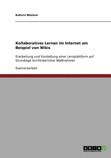 bokomslag Kollaboratives Lernen im Internet am Beispiel von Wikis