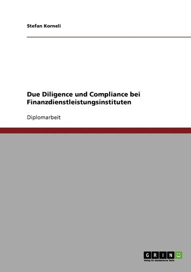 bokomslag Due Diligence und Compliance bei Finanzdienstleistungsinstituten