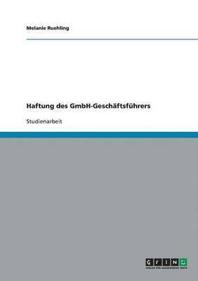 bokomslag Haftung des GmbH-Geschäftsführers