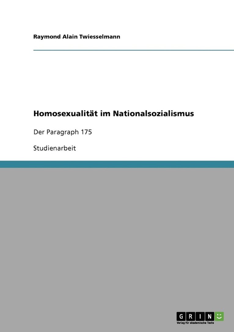 Homosexualität im Nationalsozialismus