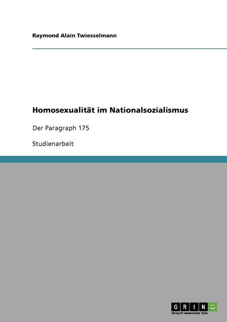 Homosexualitt im Nationalsozialismus 1