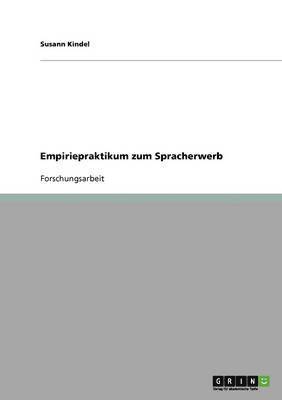 Empiriepraktikum Zum Spracherwerb 1