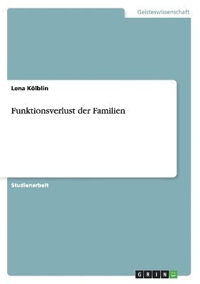 bokomslag Funktionsverlust Der Familien