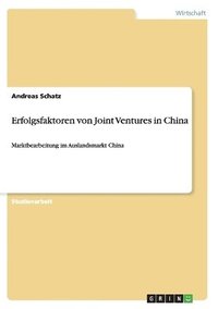 bokomslag Erfolgsfaktoren Von Joint Ventures in China