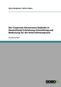 bokomslag Der Corporate Governance-Gedanke in Deutschland