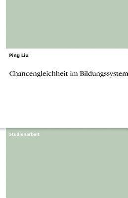 bokomslag Chancengleichheit Im Bildungssystem