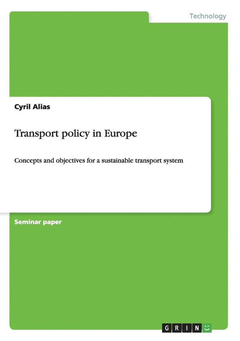 Transport policy in Europe 1