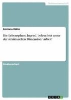 bokomslag Die Lebensphase Jugend, Beleuchtet Unter Der Strukturellen Dimension 'Arbeit'