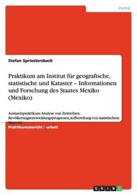 bokomslag Praktikum Am Institut F R Geografische, Statistische Und Kataster - Informationen Und Forschung Des Staates Mexiko (Mexiko)