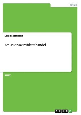 bokomslag Emissionszertifikatehandel