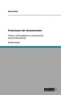 bokomslag Preiswissen der Konsumenten