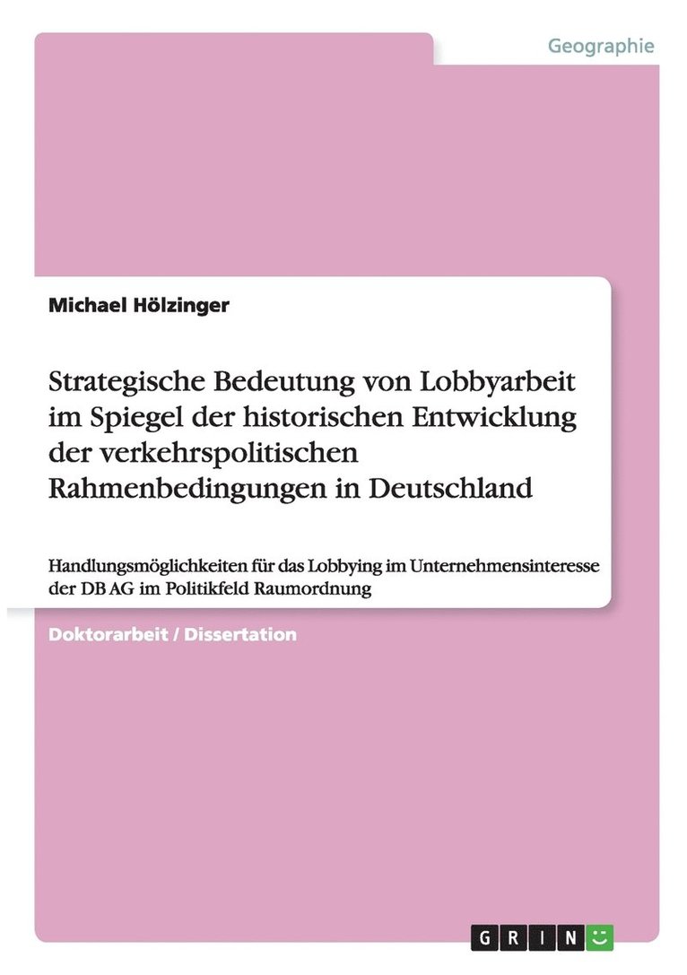 Strategische Bedeutung Von Lobbyarbeit I 1