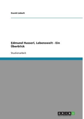 Edmund Husserl, Lebenswelt - Ein Überblick