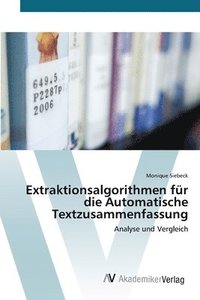 bokomslag Extraktionsalgorithmen fur die Automatische Textzusammenfassung