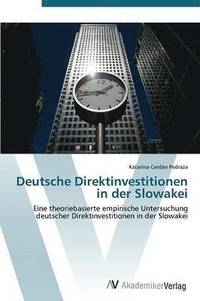bokomslag Deutsche Direktinvestitionen in Der Slowakei