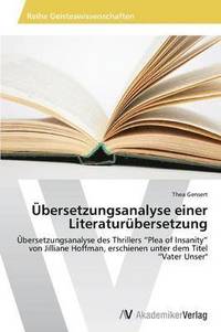 bokomslag Übersetzungsanalyse einer Literaturübersetzung