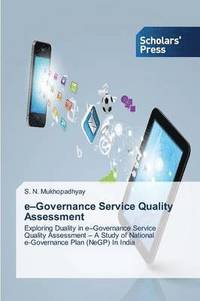 bokomslag e-Governance Service Quality Assessment