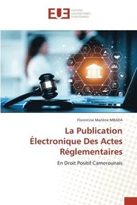 bokomslag La Publication lectronique Des Actes Rglementaires