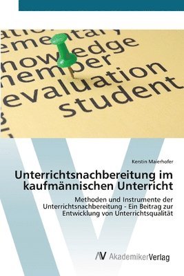 bokomslag Unterrichtsnachbereitung im kaufmnnischen Unterricht