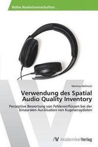 bokomslag Verwendung Des Spatial Audio Quality Inventory