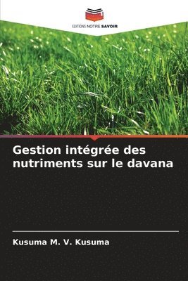 bokomslag Gestion intégrée des nutriments sur le davana