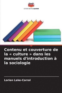 bokomslag Contenu et couverture de la culture dans les manuels d'introduction à la sociologie