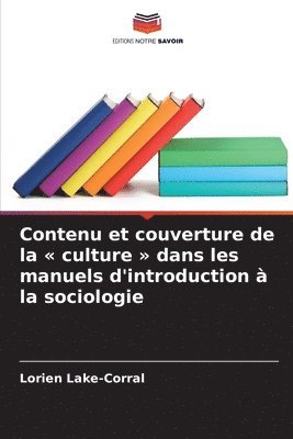 bokomslag Contenu et couverture de la culture dans les manuels d'introduction à la sociologie