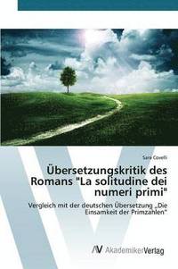 bokomslag bersetzungskritik des Romans &quot;La solitudine dei numeri primi&quot;