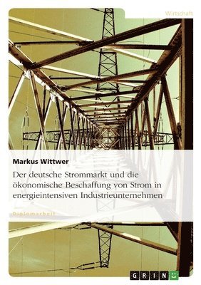 bokomslag deutsche Strommarkt und die ökonomische Beschaffung von Strom in energieintensiven Industrieunternehmen
