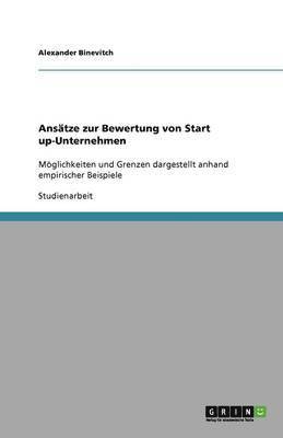 bokomslag Ansätze zur Bewertung von Start up-Unternehmen