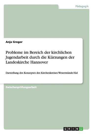Anja Gregor - Probleme im Bereich der kirchlichen Jugendarbeit durch die Kürzungen der Landeskirche Hannover, Häftad