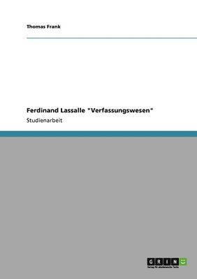 Thomas Frank - Ferdinand Lassalle "Verfassungswesen", Häftad