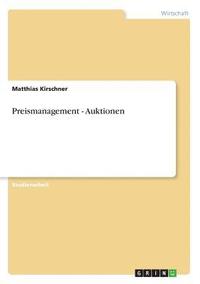 bokomslag Preismanagement -  Auktionen