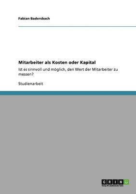 Mitarbeiter ALS Kosten Oder Kapital 1