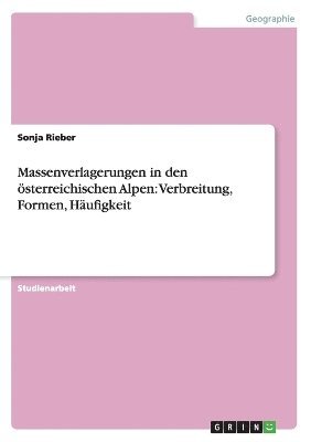 bokomslag Massenverlagerungen in Den Osterreichischen Alpen