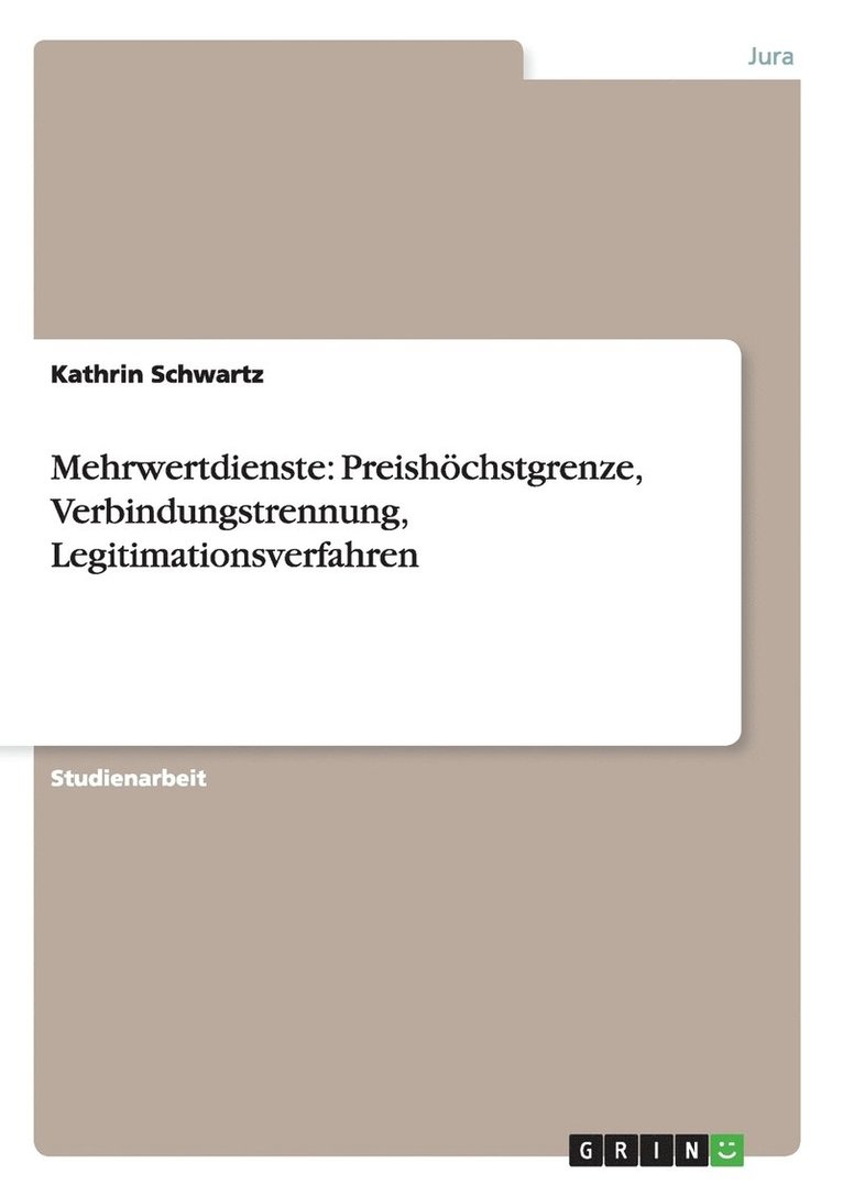 Mehrwertdienste 1