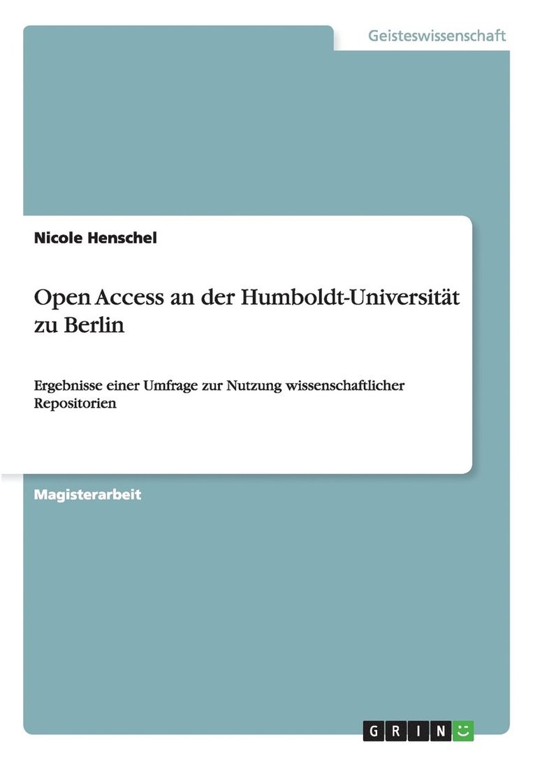 Open Access an der Humboldt-Universitt zu Berlin 1