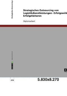 bokomslag Strategisches Outsourcing von Logistikdienstleistungen. Erfolgswirkung, Erfolgsfaktoren