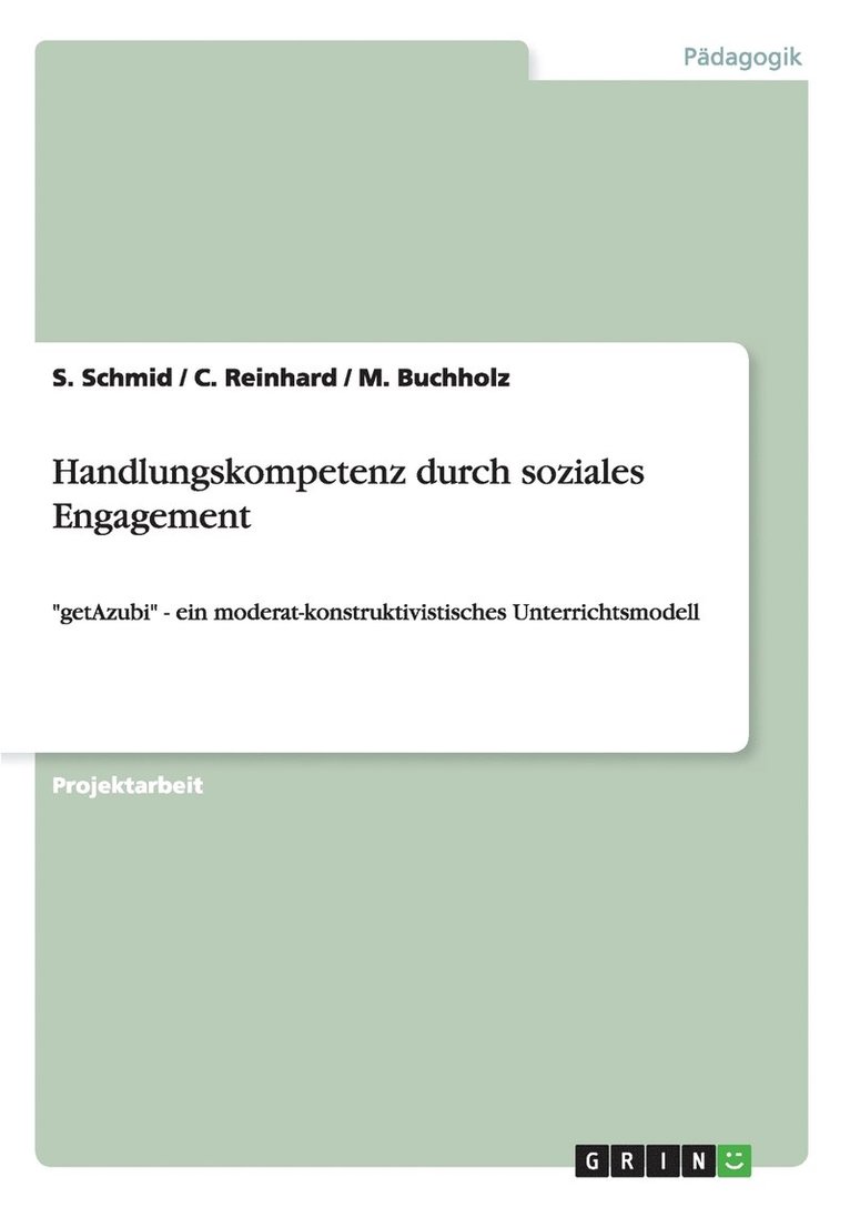 Handlungskompetenz Durch Soziales Engagement 1