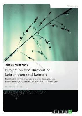 bokomslag Prävention von Burnout bei Lehrerinnen und Lehrern
